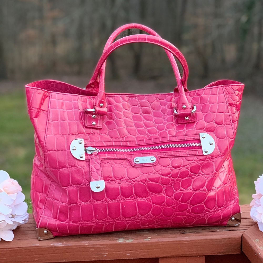 RAFE LEATHER FASHION CARRY ALL HANDBAG